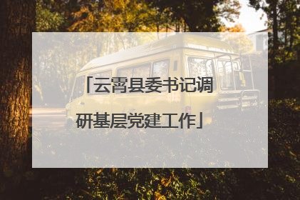 云霄县委书记调研基层党建工作