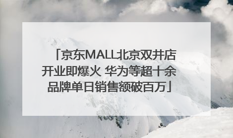 京东MALL北京双井店开业即爆火 华为等超十余品牌单日销售额破百万