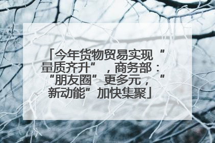 今年货物贸易实现“量质齐升”，商务部：“朋友圈”更多元，“新动能”加快集聚