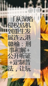 从深陷侵权危机到重生发展连云港赣榆：刑事和解+公开听证+定制普法，让玩具公司回到正轨