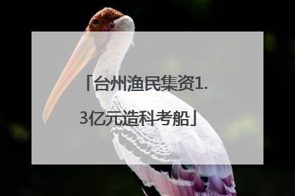 台州渔民集资1.3亿元造科考船