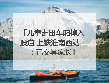 儿童走出车厢掉入股道 上铁淮南西站：已交其家长