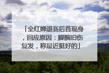 全红婵退赛后首现身，回应原因：脚腕旧伤复发，称最近挺好的