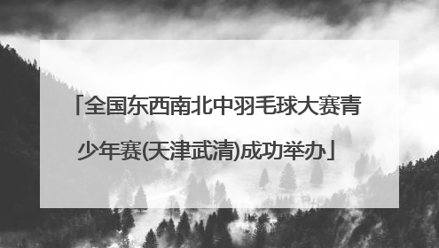 全国东西南北中羽毛球大赛青少年赛(天津武清)成功举办