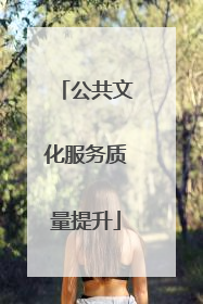 公共文化服务质量提升