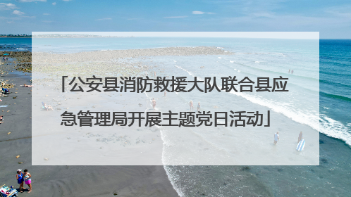 公安县消防救援大队联合县应急管理局开展主题党日活动