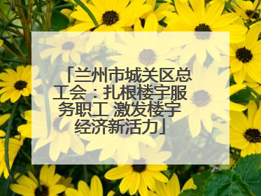 兰州市城关区总工会：扎根楼宇服务职工 激发楼宇经济新活力