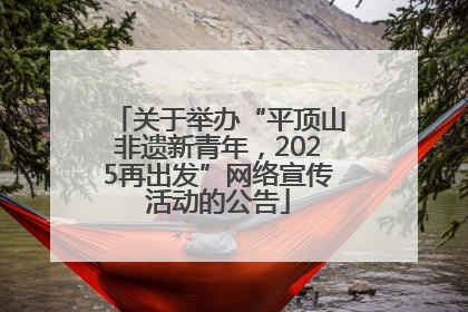 关于举办“平顶山非遗新青年，2025再出发”网络宣传活动的公告