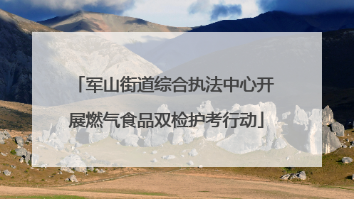 军山街道综合执法中心开展燃气食品双检护考行动