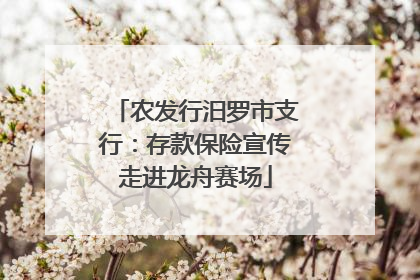 农发行汨罗市支行：存款保险宣传走进龙舟赛场