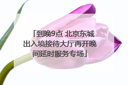 到晚9点 北京东城出入境接待大厅再开晚间延时服务专场
