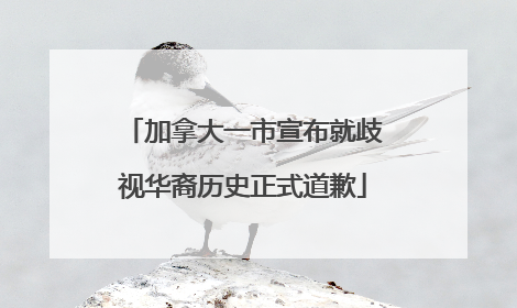 加拿大一市宣布就歧视华裔历史正式道歉