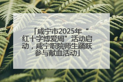 咸宁市2025年“红十字博爱周”活动启动，咸宁职院师生踊跃参与献血活动