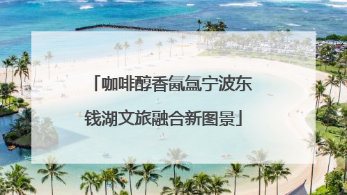 咖啡醇香氤氲宁波东钱湖文旅融合新图景