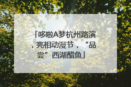 哆啦A梦杭州路演，亮相动漫节，“品尝”西湖醋鱼