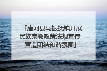 唐河县马振抚镇开展民族宗教政策法规宣传 营造团结和谐氛围