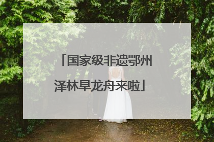 国家级非遗鄂州泽林旱龙舟来啦