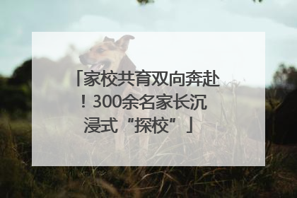 家校共育双向奔赴！300余名家长沉浸式“探校”