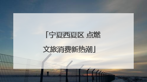宁夏西夏区 点燃文旅消费新热潮