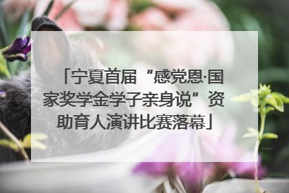 宁夏首届“感党恩·国家奖学金学子亲身说”资助育人演讲比赛落幕