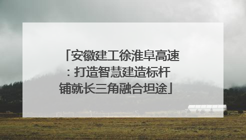 安徽建工徐淮阜高速：打造智慧建造标杆 铺就长三角融合坦途