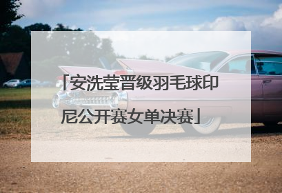 安洗莹晋级羽毛球印尼公开赛女单决赛