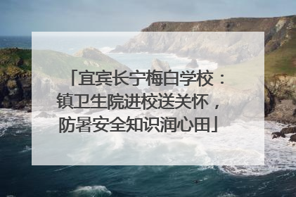 宜宾长宁梅白学校：镇卫生院进校送关怀，防暑安全知识润心田