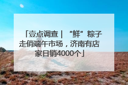 壹点调查｜“鲜”粽子走俏端午市场，济南有店家日销4000个
