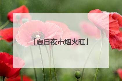 夏日夜市烟火旺