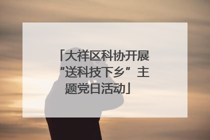 大祥区科协开展“送科技下乡”主题党日活动