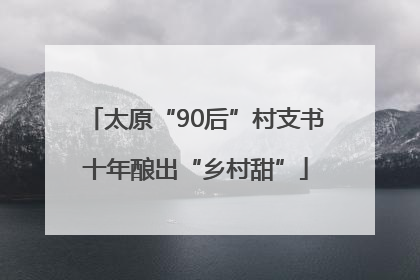 太原“90后”村支书十年酿出“乡村甜”
