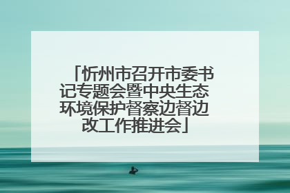 忻州市召开市委书记专题会暨中央生态环境保护督察边督边改工作推进会