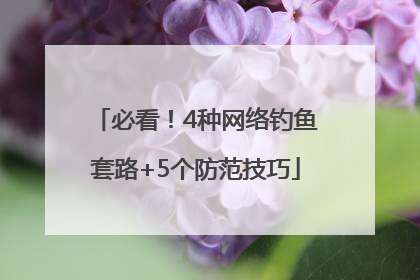 必看！4种网络钓鱼套路+5个防范技巧