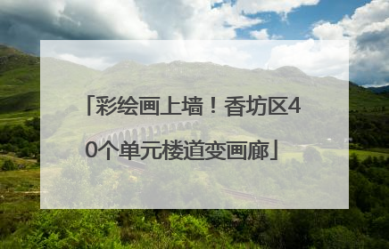彩绘画上墙！香坊区40个单元楼道变画廊