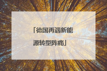 德国再遇新能源转型阵痛