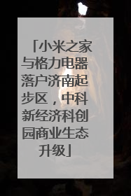 小米之家与格力电器落户济南起步区，中科新经济科创园商业生态升级