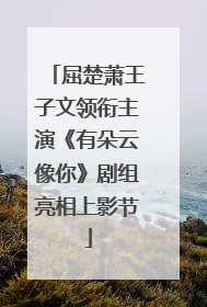 屈楚萧王子文领衔主演《有朵云像你》剧组亮相上影节