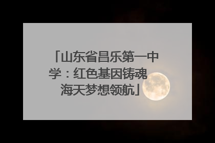 山东省昌乐第一中学：红色基因铸魂 海天梦想领航
