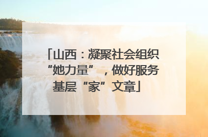 山西：凝聚社会组织“她力量”，做好服务基层“家”文章