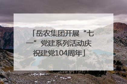 岳农集团开展“七一”党建系列活动庆祝建党104周年