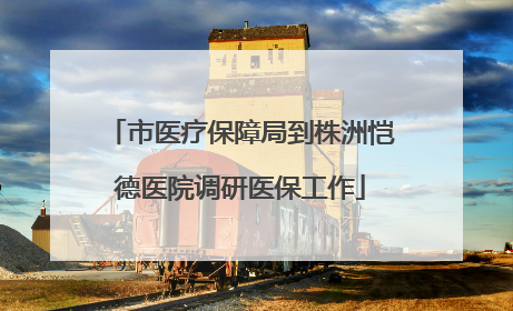 市医疗保障局到株洲恺德医院调研医保工作