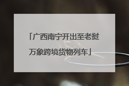 广西南宁开出至老挝万象跨境货物列车
