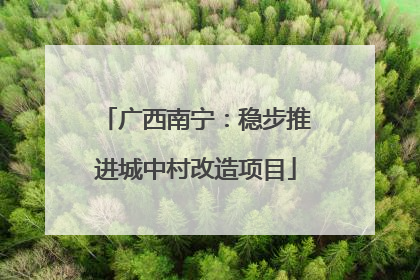 广西南宁：稳步推进城中村改造项目