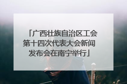 广西壮族自治区工会第十四次代表大会新闻发布会在南宁举行