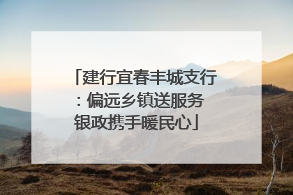 建行宜春丰城支行：偏远乡镇送服务 银政携手暖民心