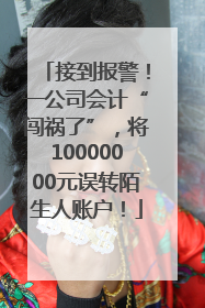 接到报警！一公司会计“闯祸了”，将10000000元误转陌生人账户！