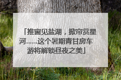 推窗见盐湖，掀帘赏星河……这个暑期青甘房车游将解锁昼夜之美