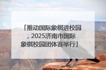 推动国际象棋进校园，2025济南市国际象棋校园团体赛举行