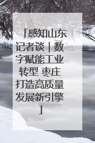感知山东记者谈｜数字赋能工业转型 枣庄打造高质量发展新引擎