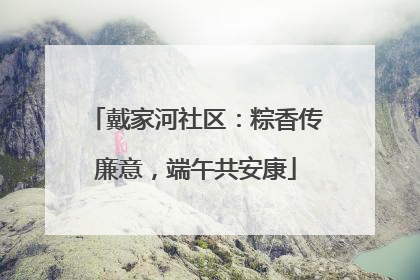 戴家河社区：粽香传廉意，端午共安康